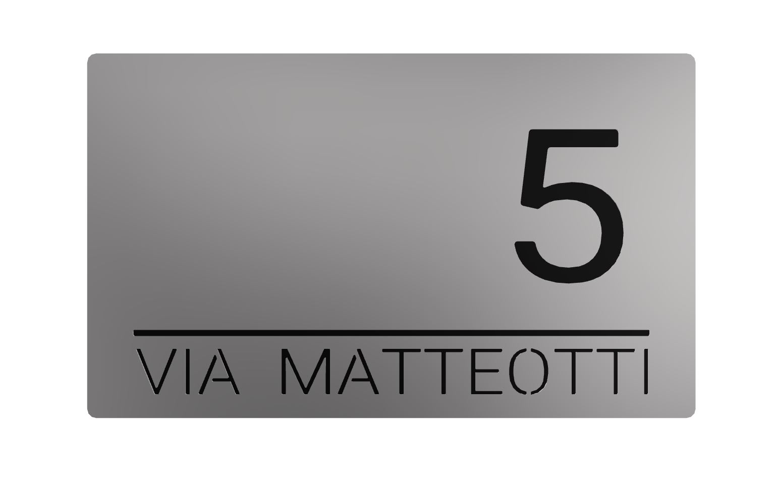 Numero civico personalizzato type 3 taglio laser
