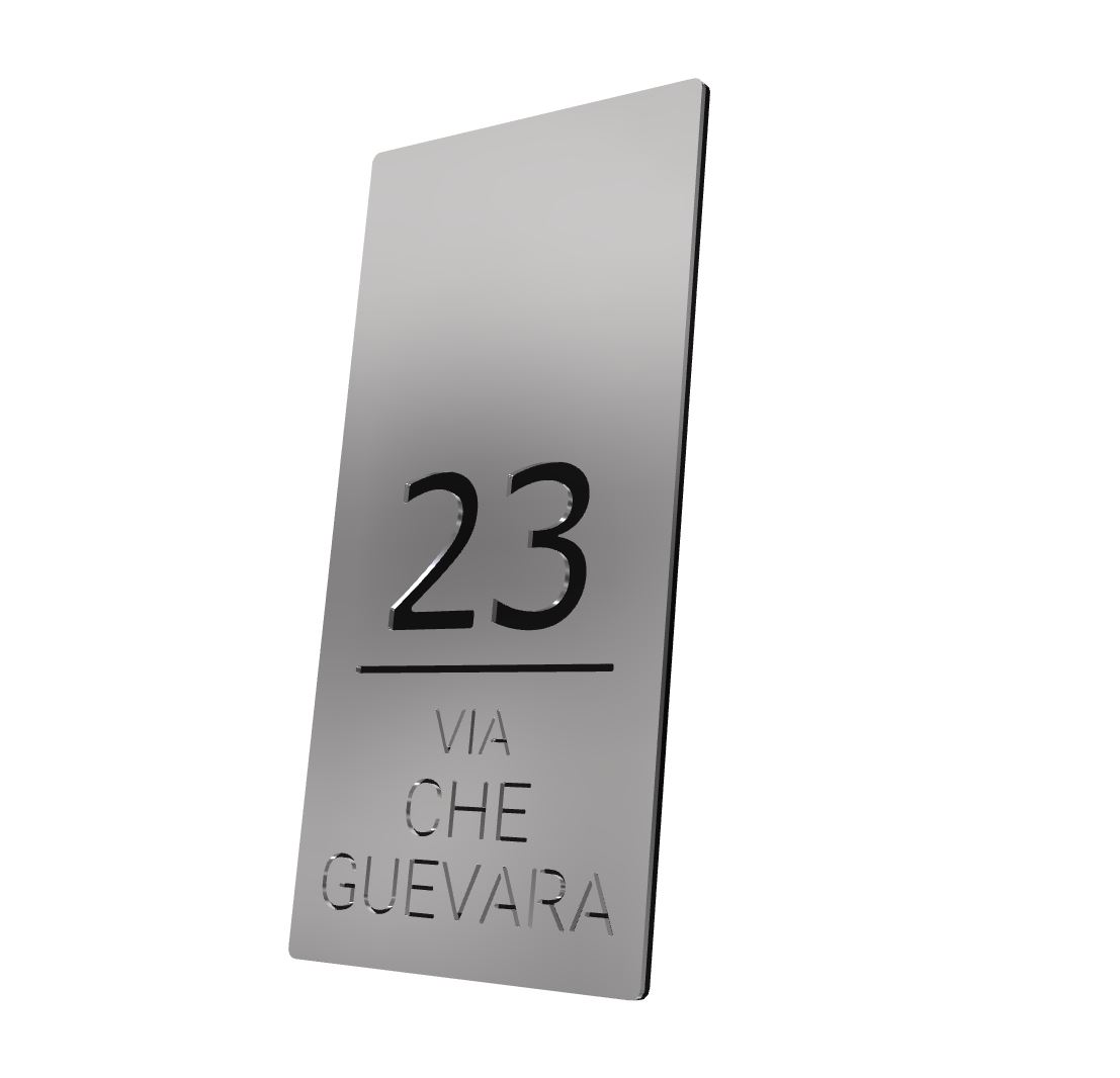Numero civico personalizzato type 4 metallo inox