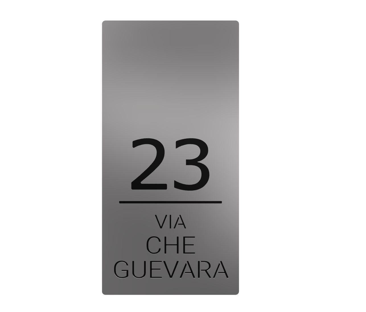 Numero civico personalizzato type 4 taglio laser
